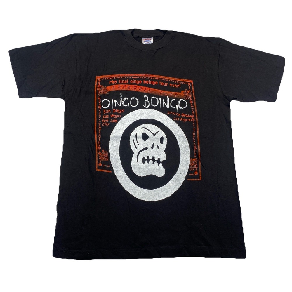 Oingo Boingo Band Men's Large Final Tour  T-Shirt Black Vintage 90's Rare